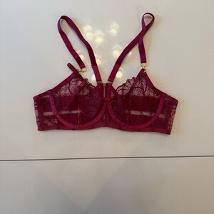 Lace Underwire Bra in Rich Burgundy